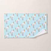 Möwedesign mit beliebigem Hintergrundfarbe Badhandtuch Set (Handtuch)