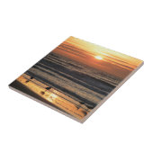 Möwen am Meer bei Sonnenuntergang Fliese (Seite)
