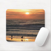 Möwen am Meer bei Sonnenuntergang Mousepad (Mit Mouse)