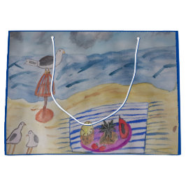 Möwen am Strand Große Geschenktüte