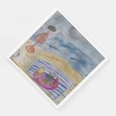 Möwen am Strand Serviette (Ecke)