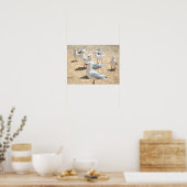 Möwen an der Küste Poster (Küche)