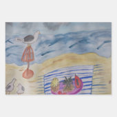 Möwen auf dem Beach Wrapping Sheet Set Geschenkpapier Set (Vorderseite 3)