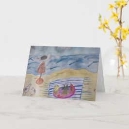 Möwen auf der Beach Grußkarte Karte