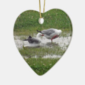 Möwen baden keramikornament (Links)