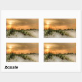 Möwen bei Sonnenaufgang Rechteckiger Aufkleber (Blatt)