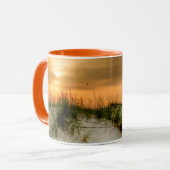 Möwen bei Sonnenaufgang Tasse (Vorderseite Links)