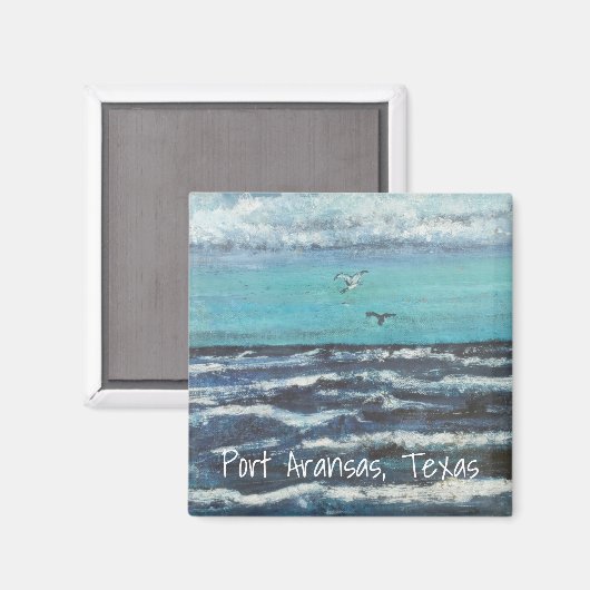 Möwen bei Sunset Magnet (Vorderseite/Rückseite)