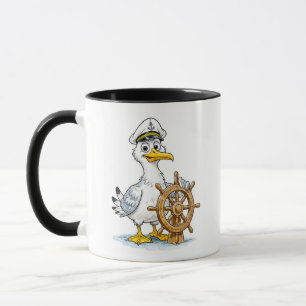 Möwen-Comic-Schiffskapitän Tasse