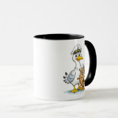 Möwen-Comic-Schiffskapitän Tasse (VorderseiteRechts)