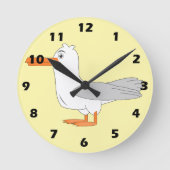 Möwen-Design Runde Wanduhr (Vorderseite)