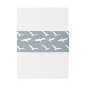 Möwen, duskyblau, Bauchband Einladungsbanderole (Rückseitenbeispiel)