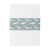 Möwen, duskyblau, Bauchband Einladungsbanderole (Rückseitenbeispiel)