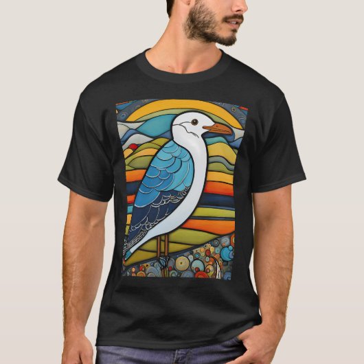 Möwen Fischer T-Shirt (Vorderseite)