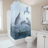 Möwen fliegen über das Meer Duschvorhang (Beispiel)