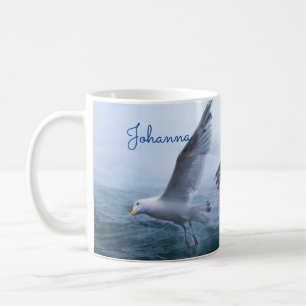 Möwen fliegen über das Meer Kaffeetasse