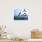 Möwen fliegen über das Meer Poster (Küche)