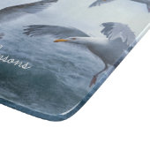 Möwen fliegen über das Meer Schneidebrett (Ecke)