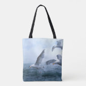 Möwen fliegen über das Meer Tasche (Rückseite)