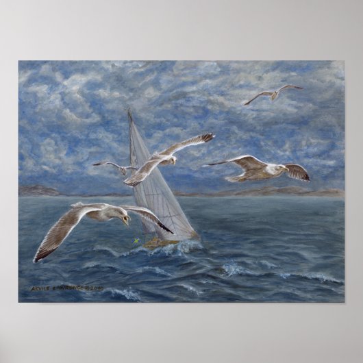 Möwen führen voran poster (Vorne)