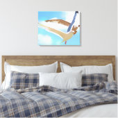 Möwen im Flight Wrapped Canvas Print Leinwanddruck (Insitu (Schlafzimmer))
