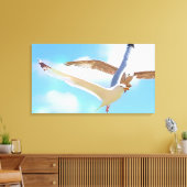 Möwen im Flight Wrapped Canvas Print Leinwanddruck (Insitu (Wohnzimmer))