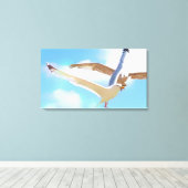Möwen im Flight Wrapped Canvas Print Leinwanddruck (Insitu (Holzboden))