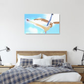 Möwen im Flight Wrapped Canvas Print Leinwanddruck (Insitu (Schlafzimmer))