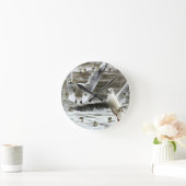 Möwen im Flug Runde Wanduhr (Zuhause)