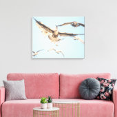 Möwen im Foto der Flug-Natur Leinwanddruck (Insitu (Wohnzimmer))