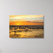 Möwen im Sonnenuntergang Leinwanddruck (Vorderseite)