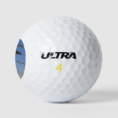 Möwen in der Schwarzen Kontur Golfball (Logo)
