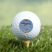 Möwen in der Schwarzen Kontur Golfball (Insitu T-Shirt)