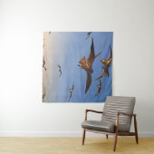 Möwen in der Schwarzen Kontur Wandteppich (Beispiel (Horizontal))