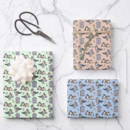 Möwen in der Strandhütte Geschenkpapier Set