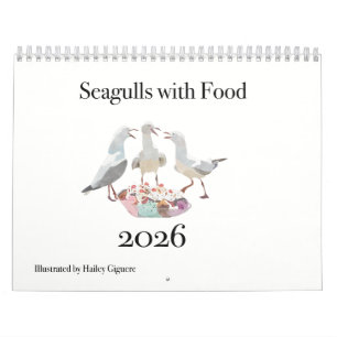 Möwen mit Lebensmittel-2026-Kalender Kalender
