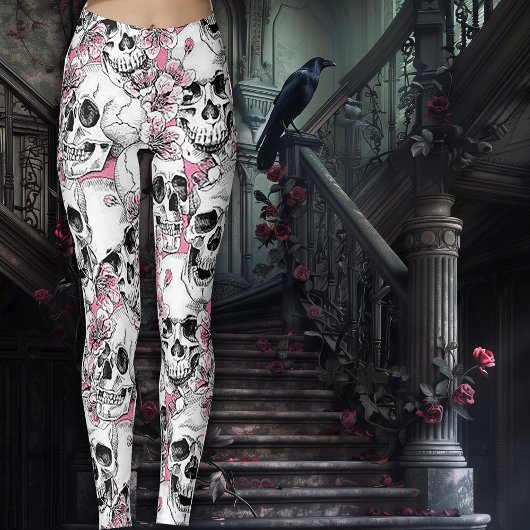 Möwen mit rosa Blume Leggings