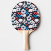 Möwen mit Rot-Weiß-Blume Tischtennis Schläger (Vorderseite)