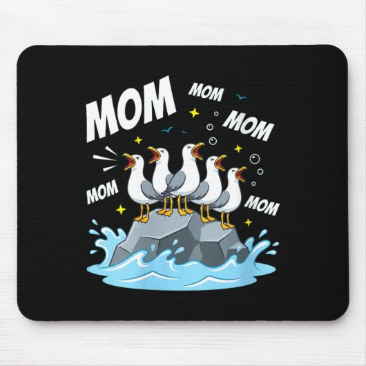Möwen-Mutter Strand Ozean Vogel Liebhaber Mütter Mousepad (Vorne)