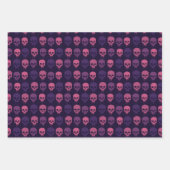 Möwen tropfen in rosa und Lila Geschenkpapier Set (Vorderseite)