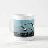 Möwen über die Tasse Seattle (Vorderseite Links)