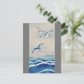 Möwen über die Wellen, Watanabe Seitei Postkarte (Stehend Vorderseite)