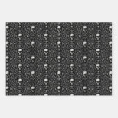 Möwen und Blume Goth Geschenkpapier Set (Vorderseite)