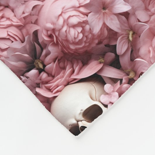 Möwen und Blume! Rosa und cremefarbene Decke! Fleecedecke (Ecke)