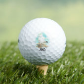 Möwen Vogel Strand Tier Monogramm Kunst Golfball (Insitu T-Shirt)
