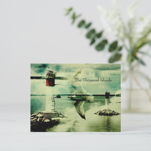 Möwenflug - tausend Inseln Postkarte (Stehend Vorderseite)