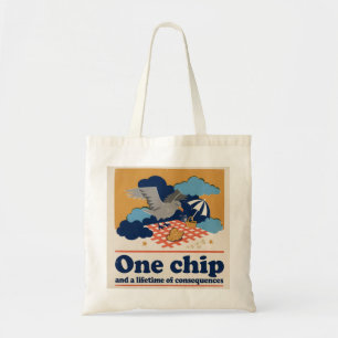 Möwenspaziergang-Chip-Tasche im Stil der Mitte des Tragetasche