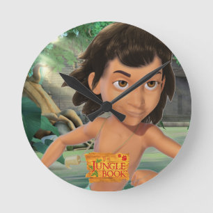 Mowgli 3 runde wanduhr