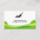 Mowing and Landscaping Business Card Visitenkarte (Rückseite)