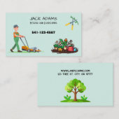 Mowing and Landscaping Business Card Visitenkarte (Vorne/Hinten)